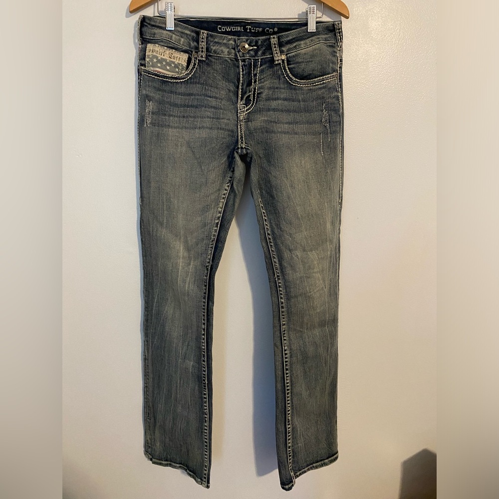 Cowgirl Tuff jeans 30x37 flag of the free